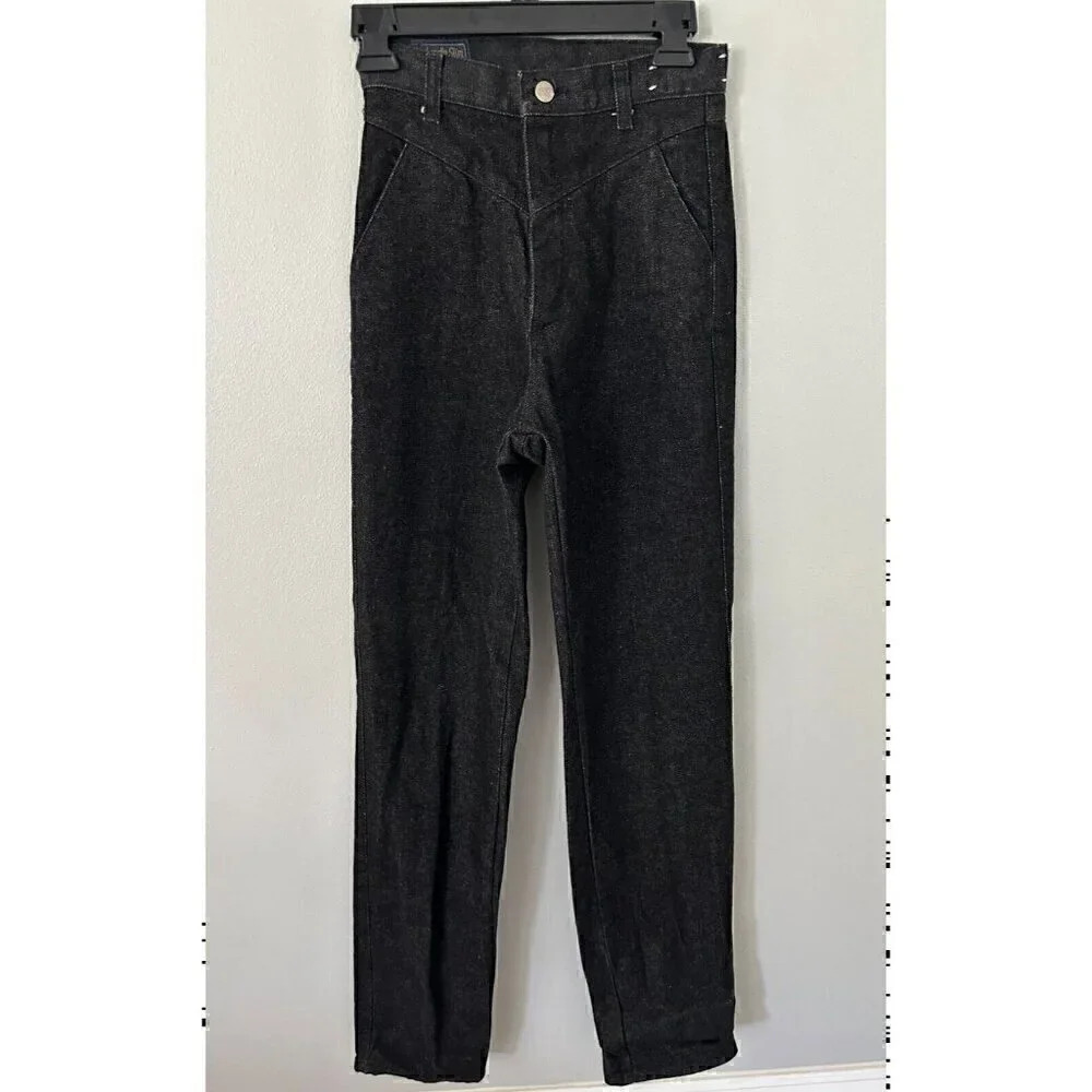 Panhandle Slim Vintage Western Black Denim Jeans Women's Size 3/4 USA Bareback